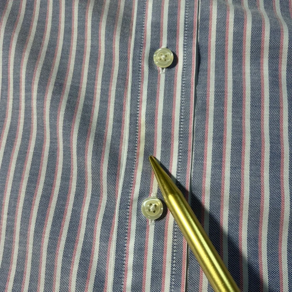 Brooks Brothers Button Down 346 Mens M Blue Pink‎ Stripe Supima Cotton Preppy